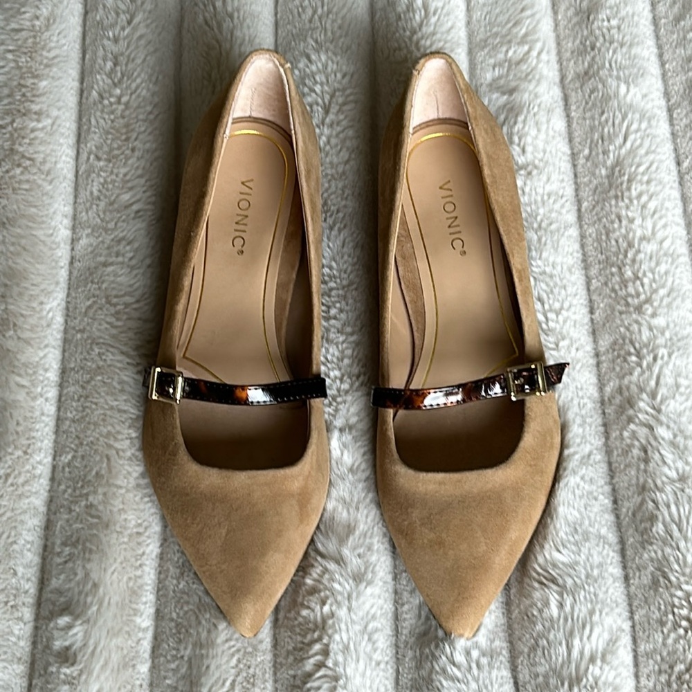 VIONIC MINNIE TORTOISE suede shoes